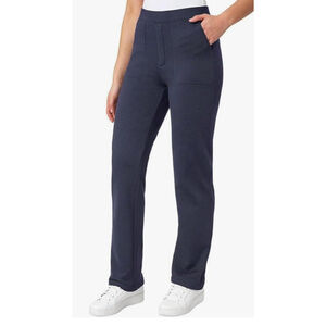 NWT Mondetta Women's Pull-On Herringbone Straight Leg Pants Size Large Navy